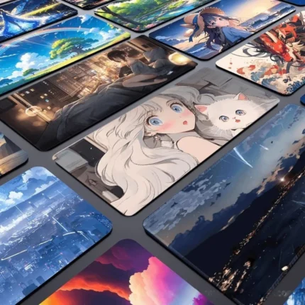 E-sports animation anime mouse pad, game anti-skid rubber mouse pad, durable desktop pad, suitable for offices and games